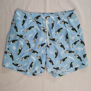 MNG Men's Blue Toucan Swim Shorts M New With Tags